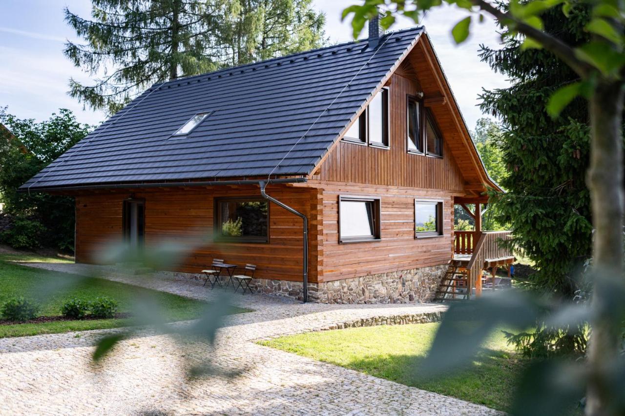 Moderni Sumavska Roubenka S Vyhledem Na Boubin Villa Vimperk Buitenkant foto